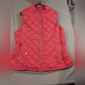 Allegra K Women's Red Quilted Vest